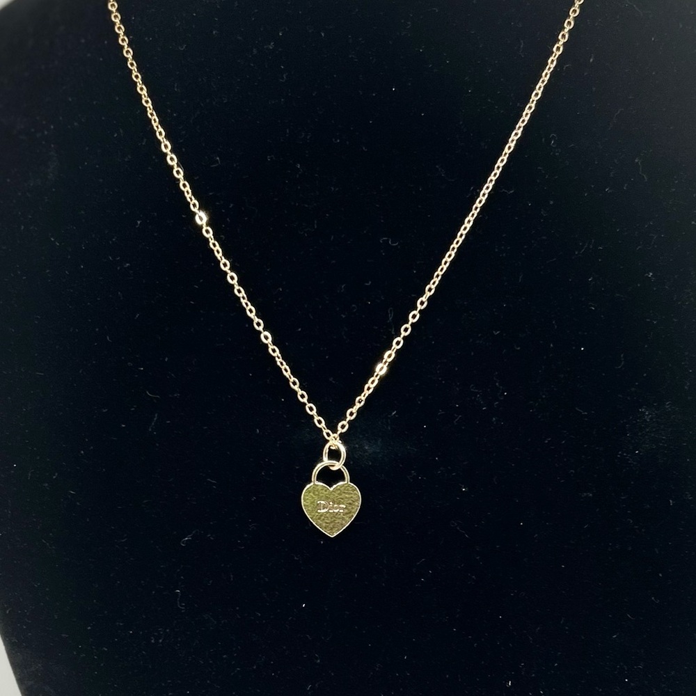 NWOT Authentic Dior Charm on unbranded 14k chain - Picture 2 of 4